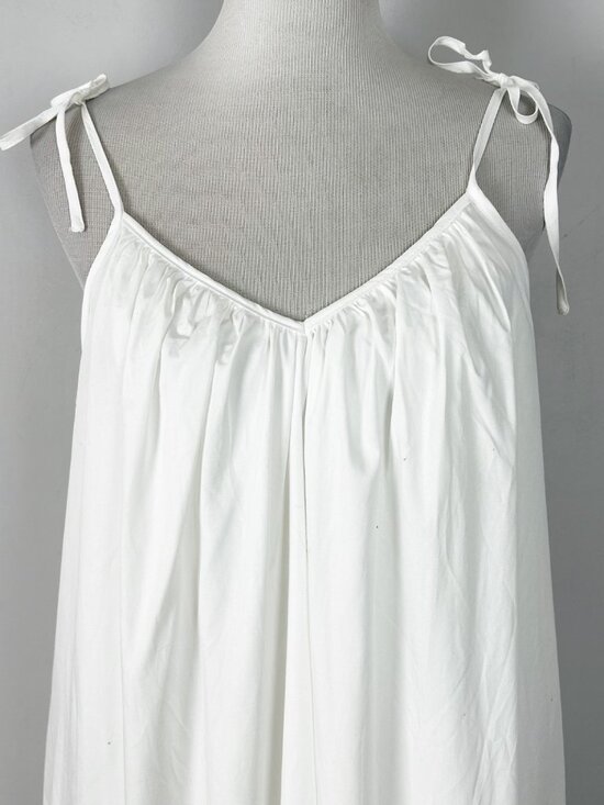 NEW Women's White Maxi Dress Sundress Tank Summer Beach Size Large Women’s - Picture 2 of 6